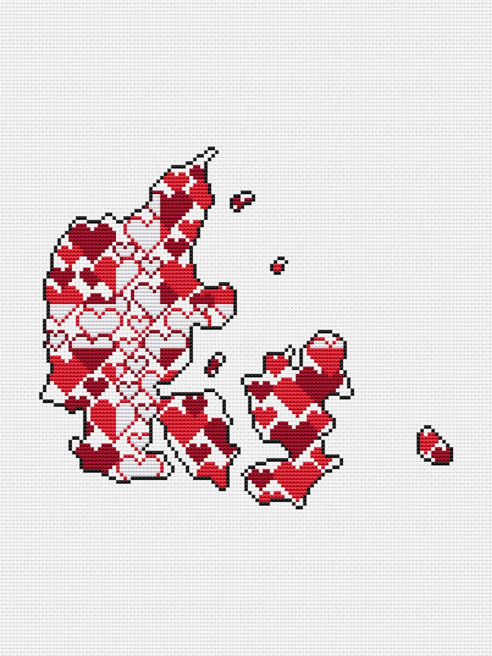 Denmark cross stitch pattern