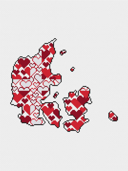 Denmark cross stitch pattern