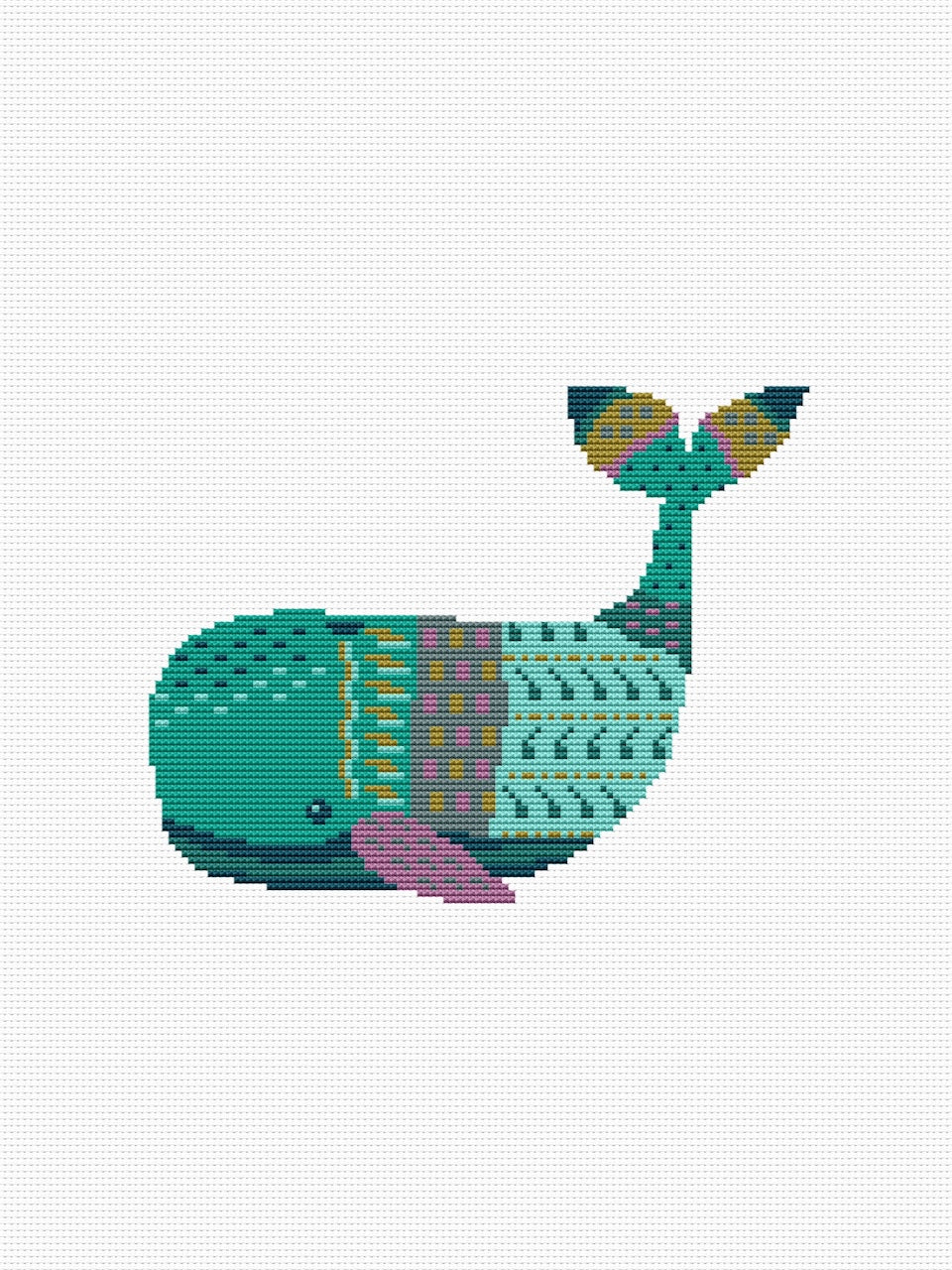 Magic Whale - cross stitch pattern