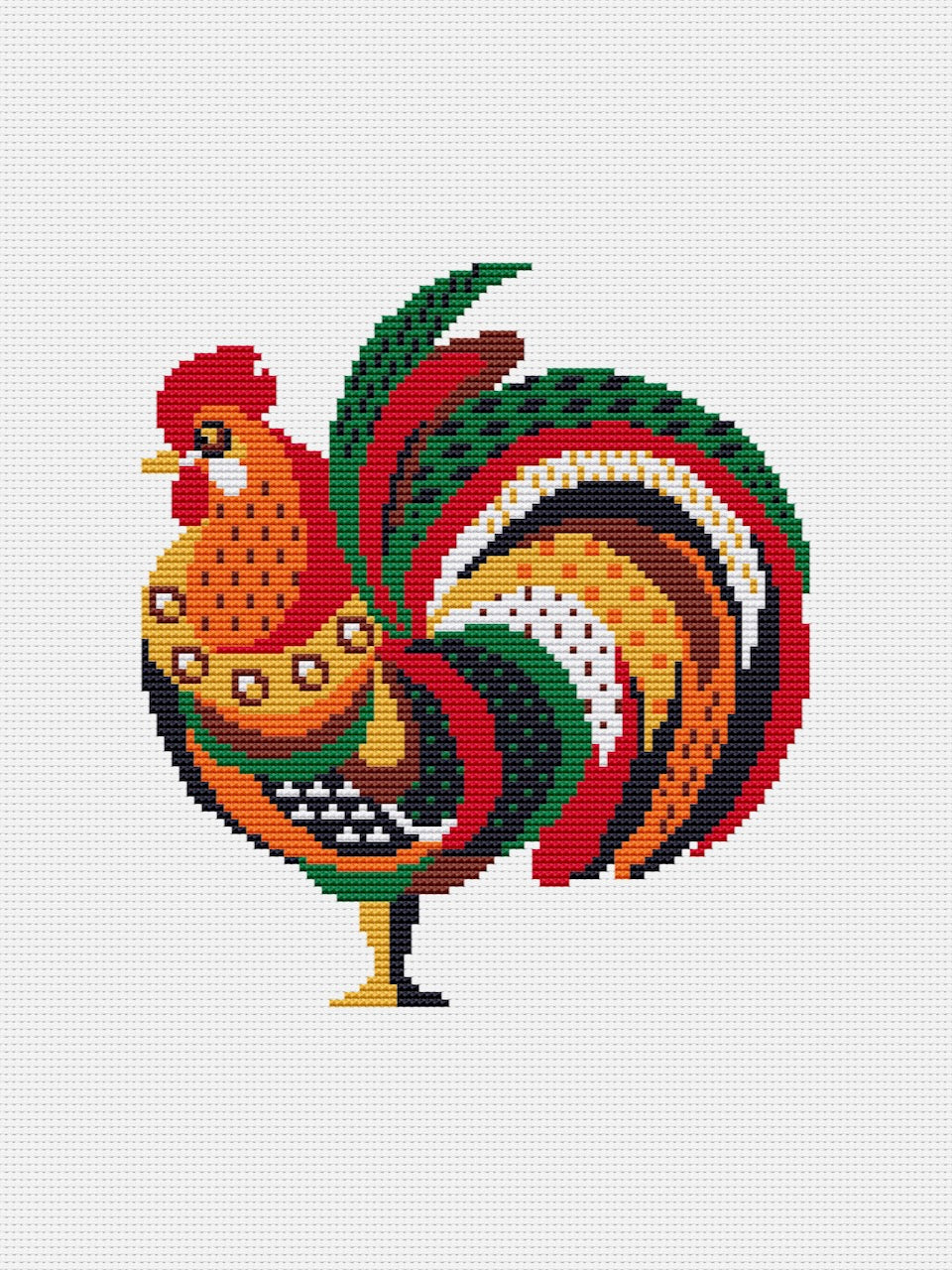 roaster cross stitch