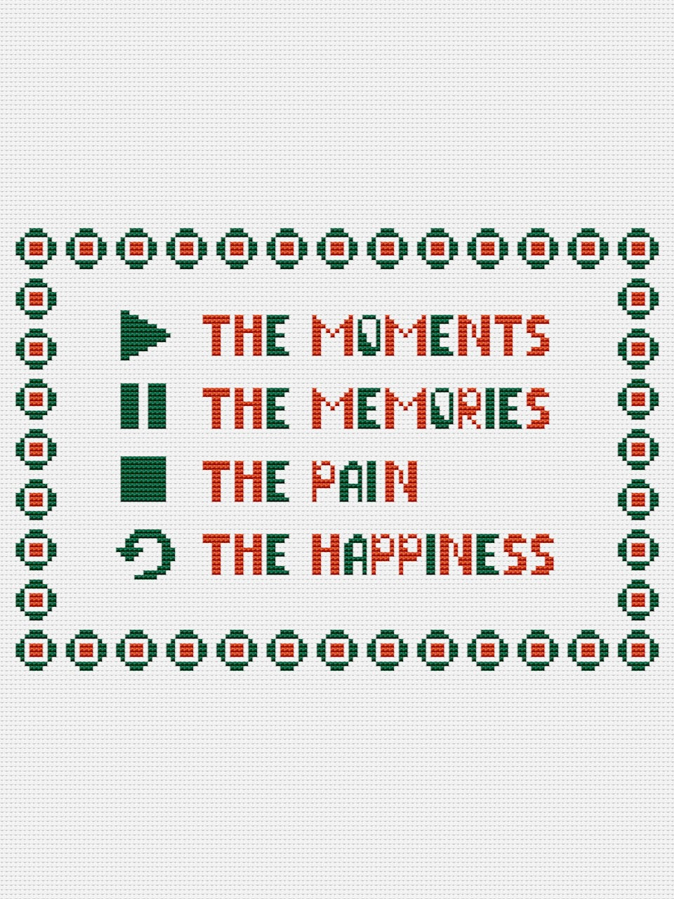 Music cross stitch pattern