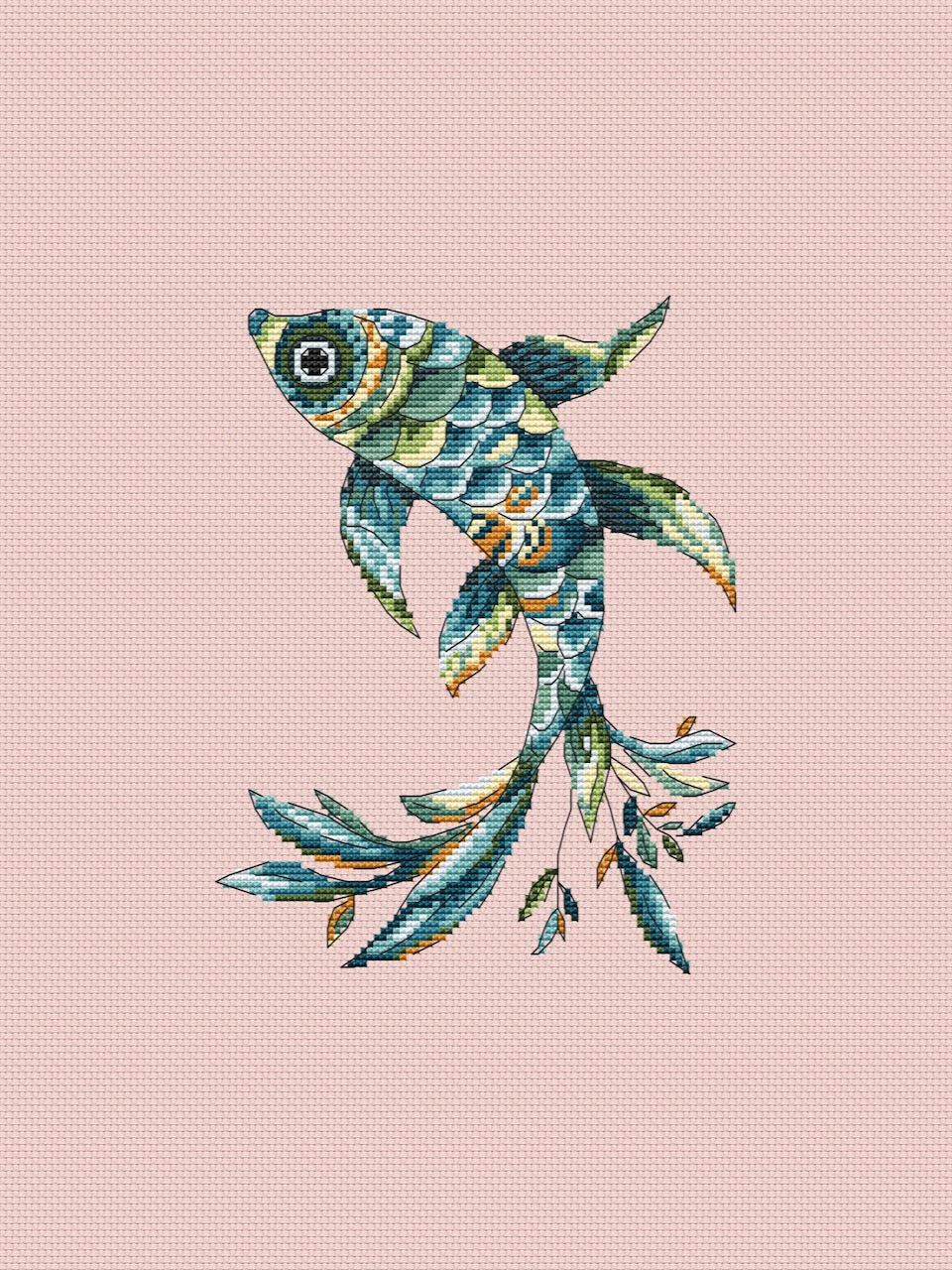 fish embroidery pattern