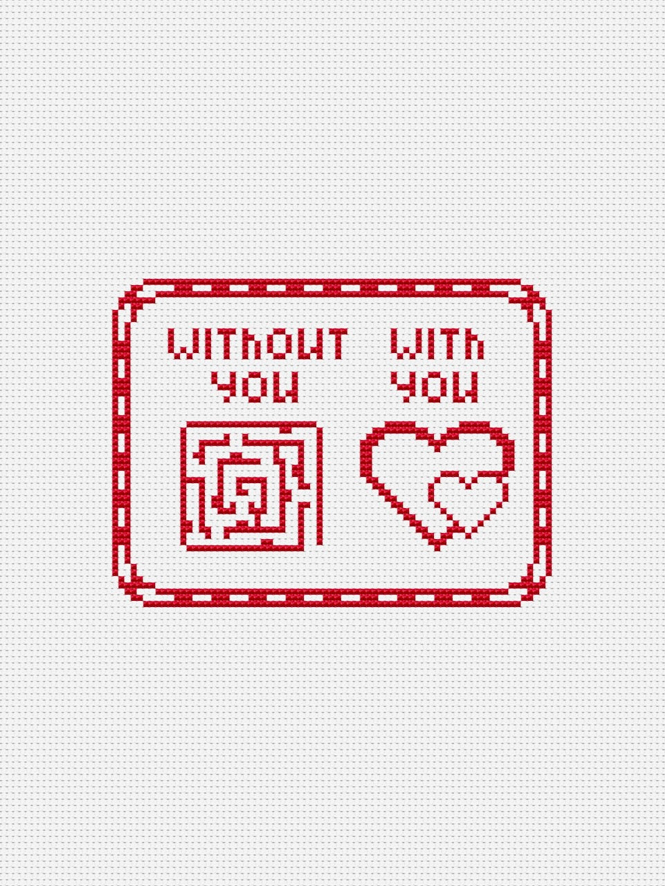 I love you cross stitch