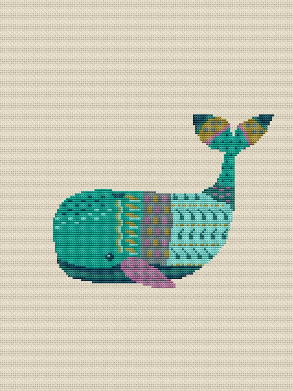 Magic Whale - cross stitch pattern