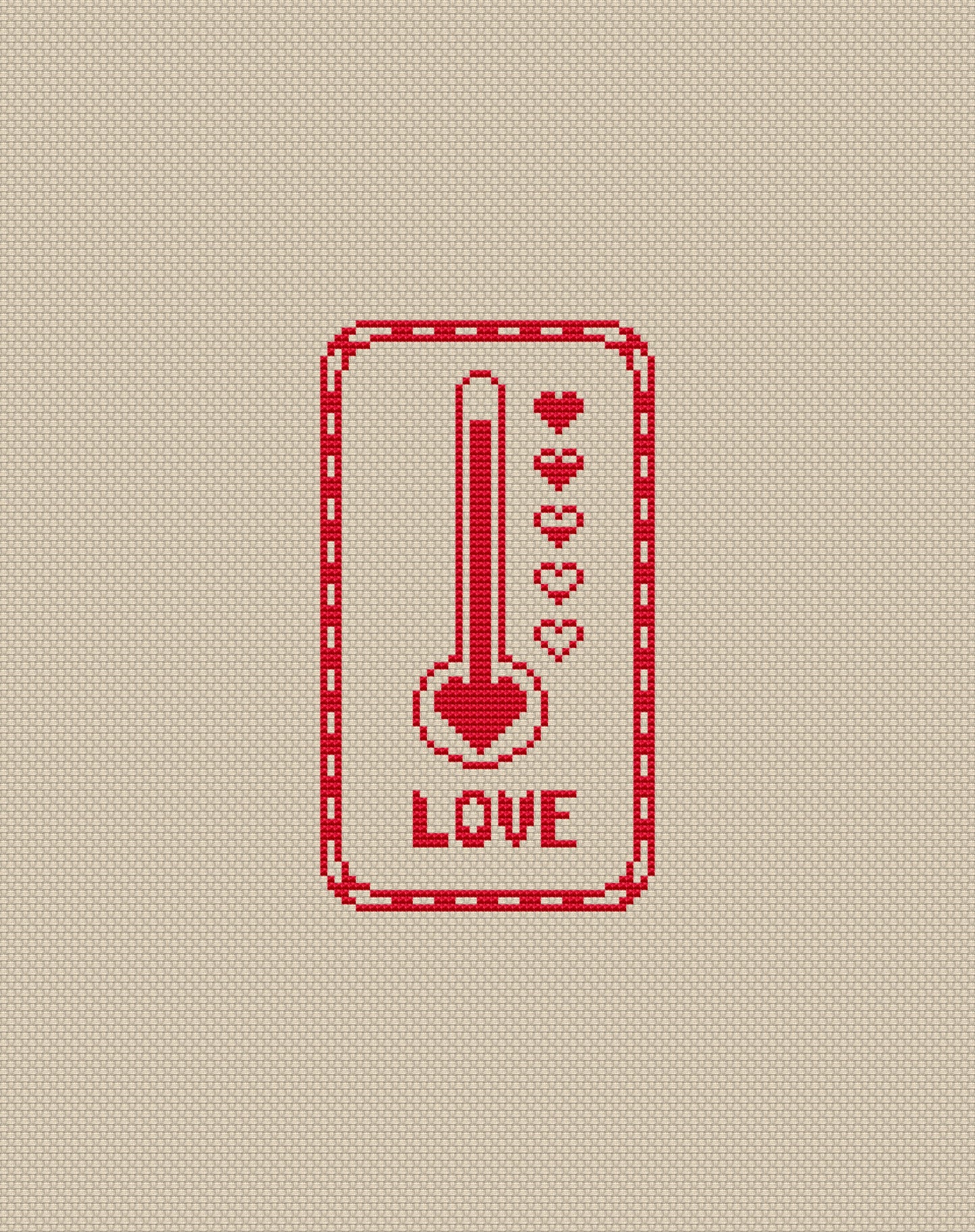 Love cross stitch pattern