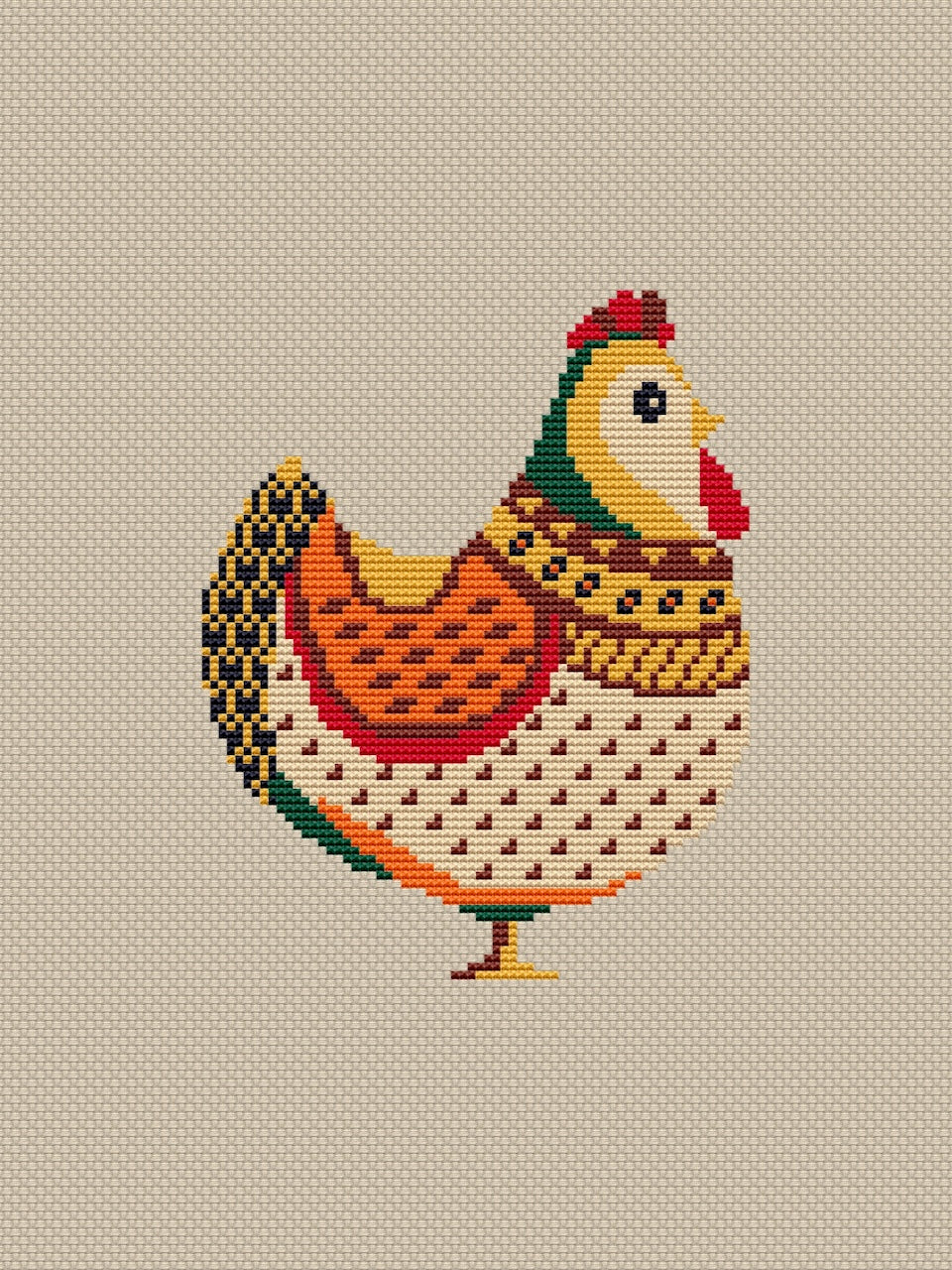 chicken folk counted chart