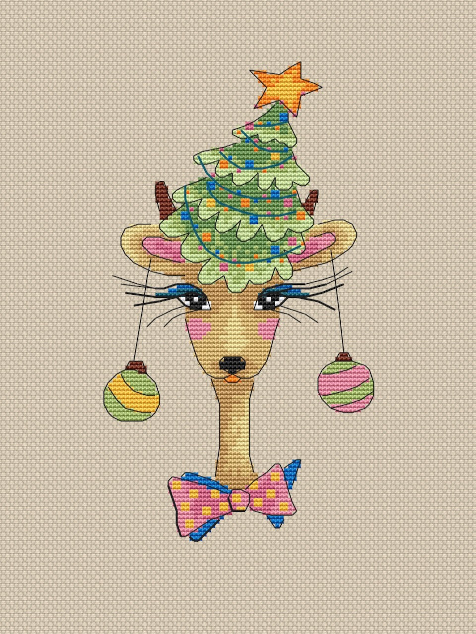 funny Deer cross stitch pattern