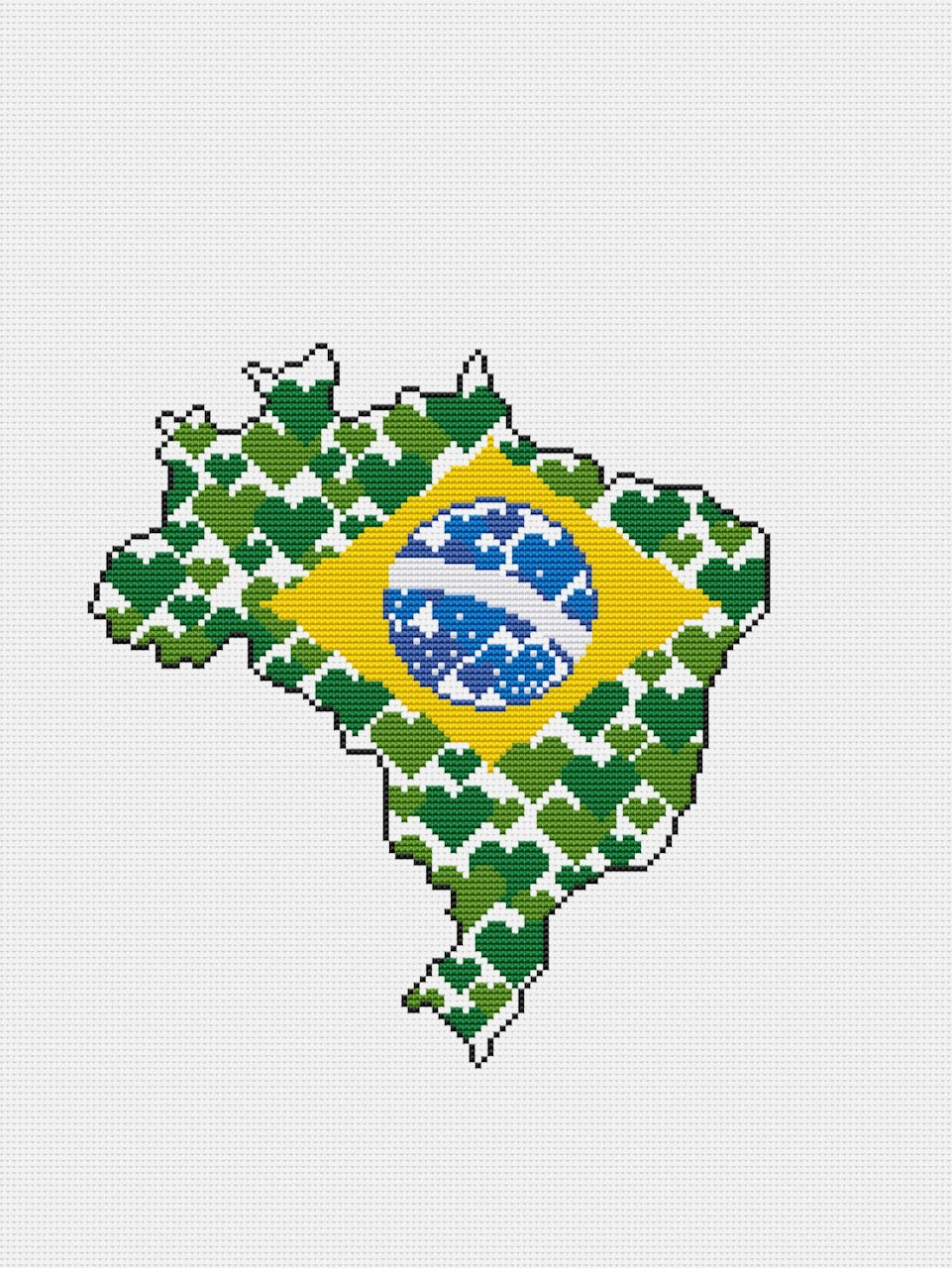 Brazil cross stitch pattern
