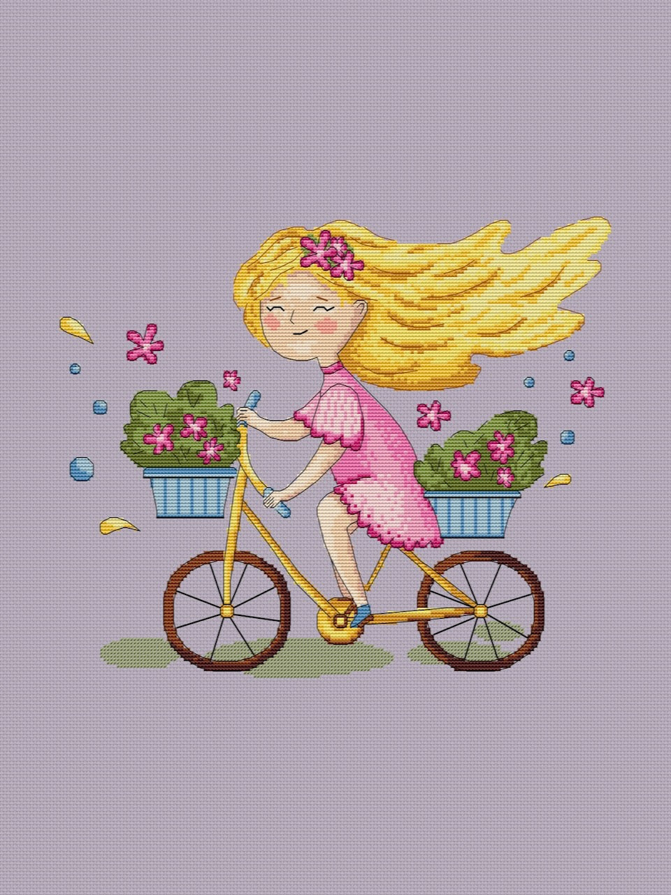 cute girl cross stitch pattern