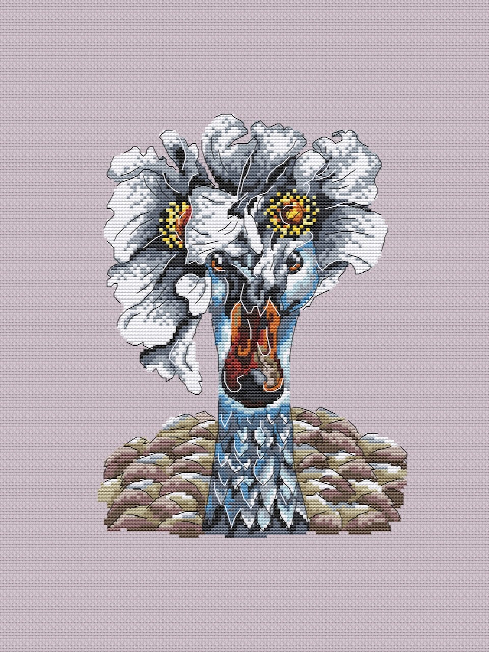 white goose cross stitch pattern