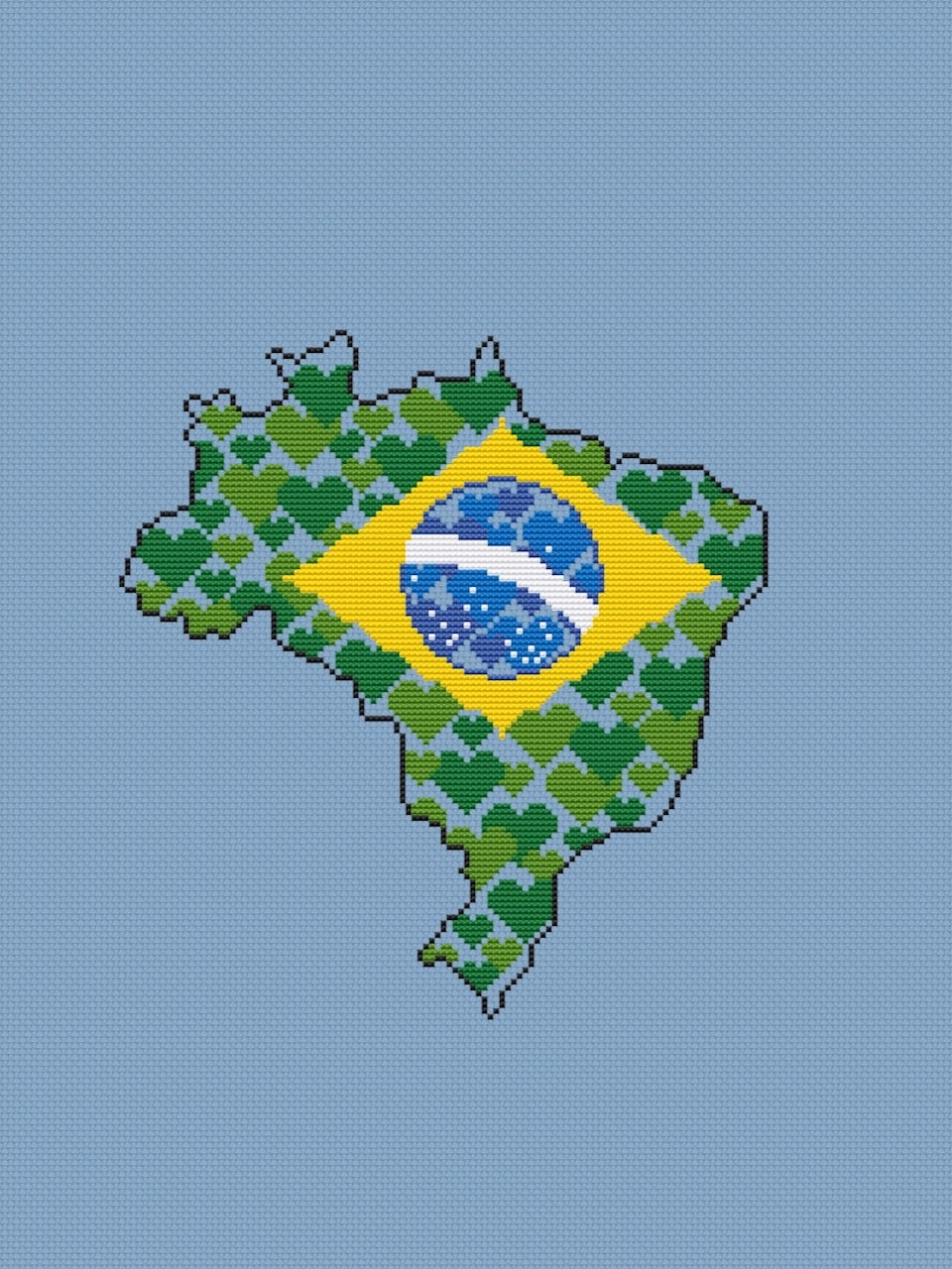 Brazil free cross stitch pattern