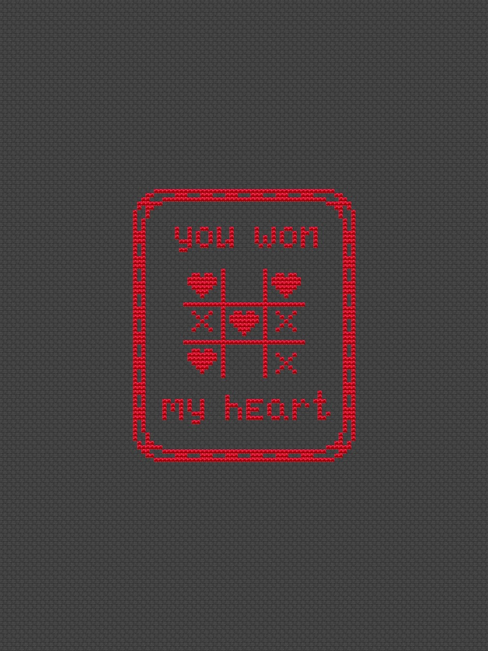 red heart cross stitch
