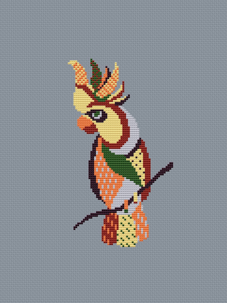 tropical cross stitch pattern