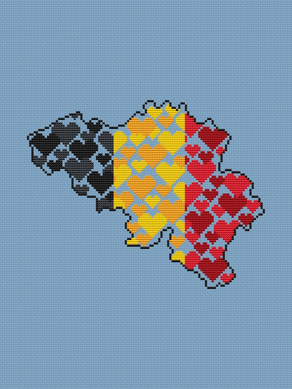 flag Belgium embroidery