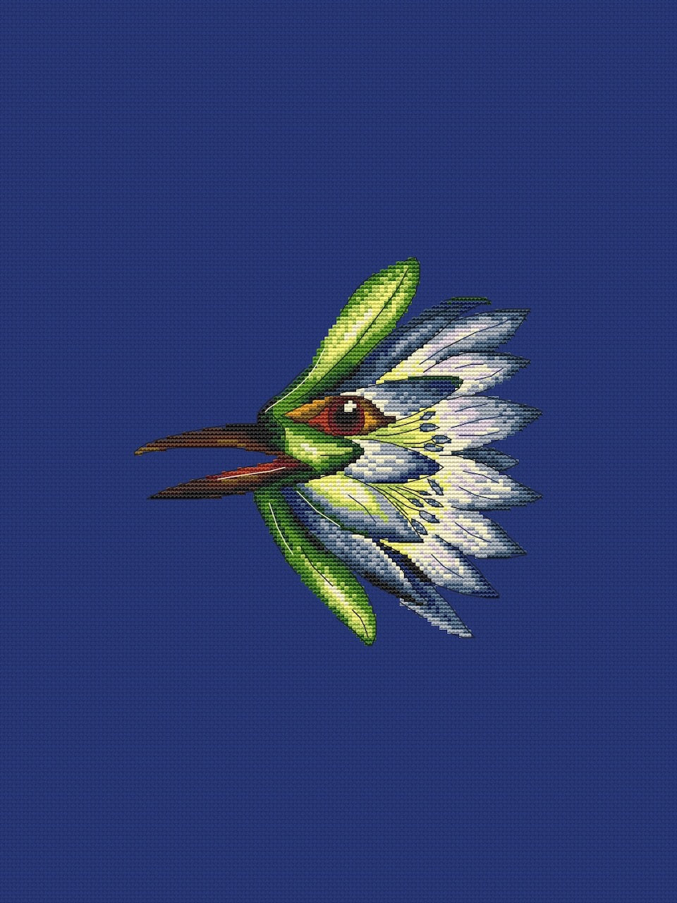 fantastic bird cross stitch pattern