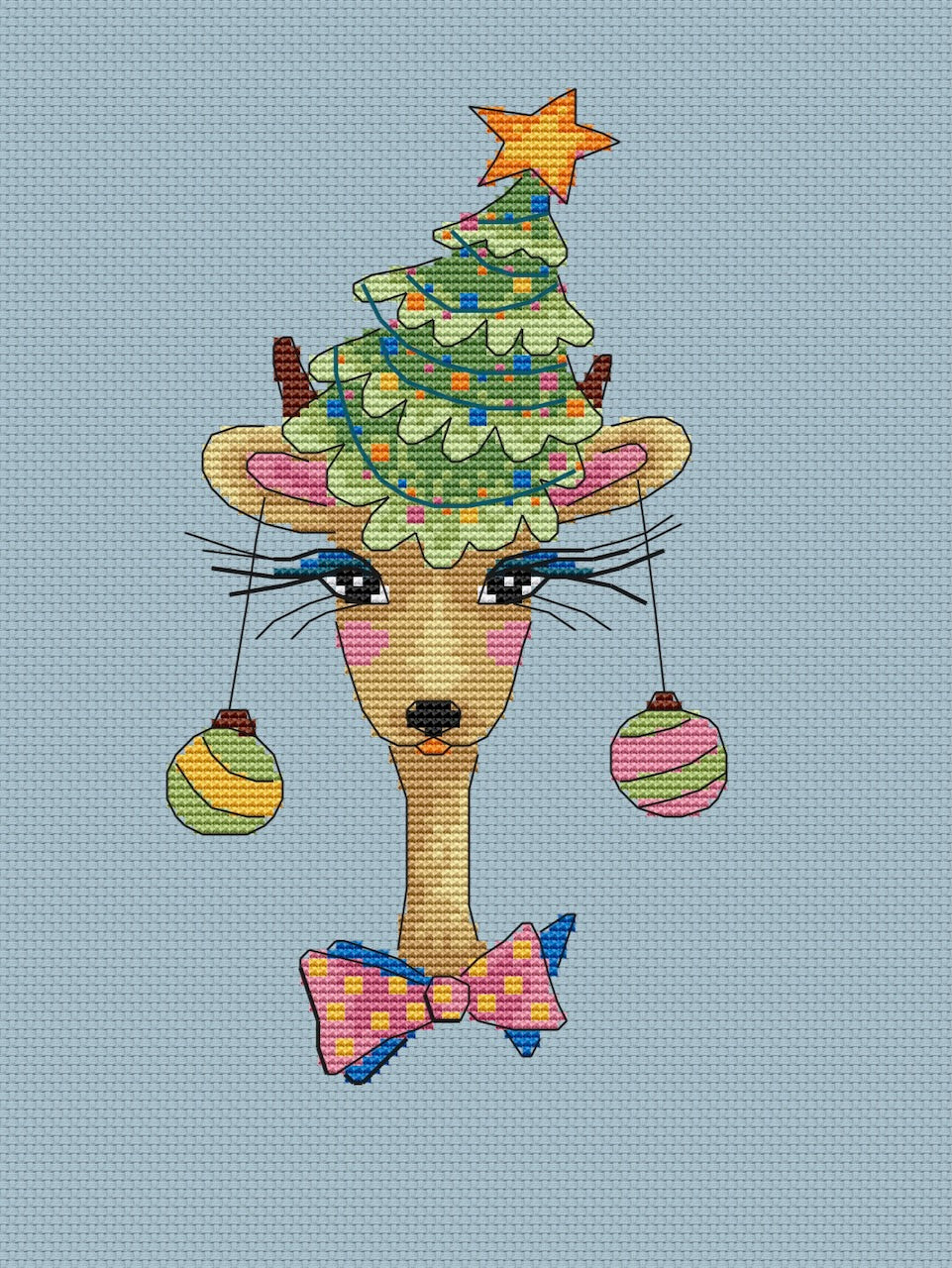 Christmas Deer with tree