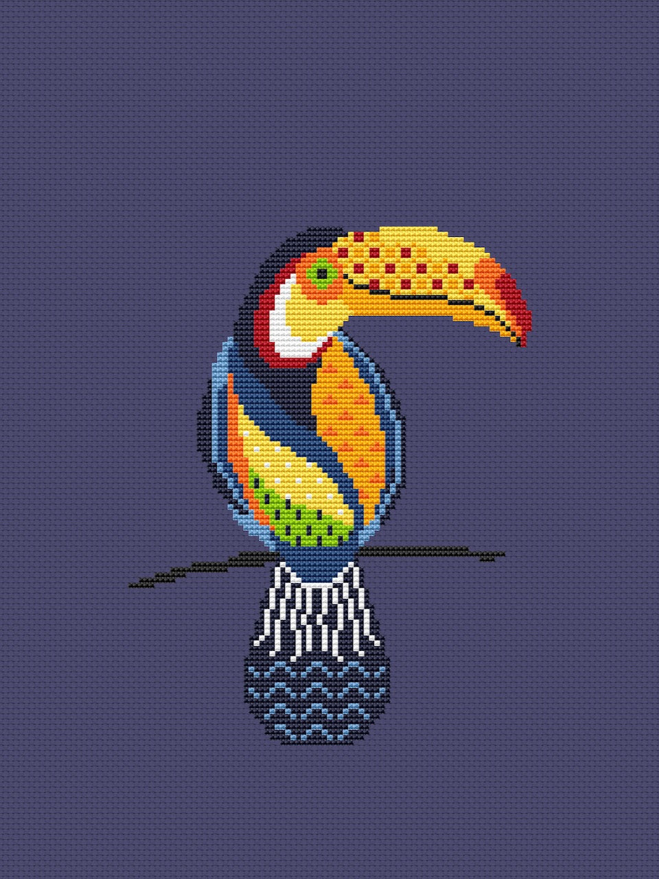 Toucan cross stitch pattern -2