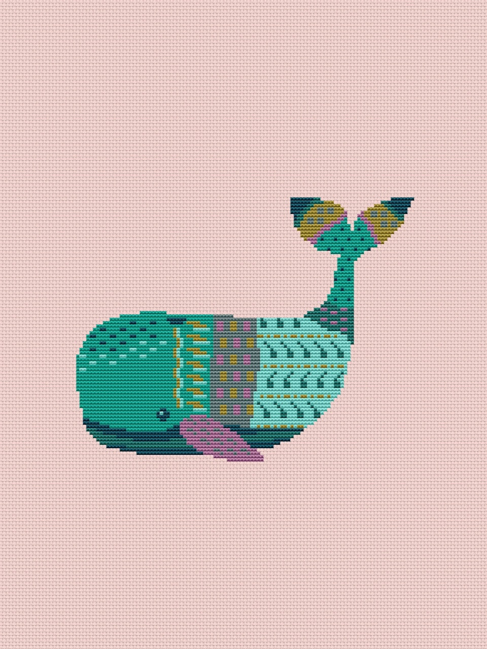 Magic Whale - cross stitch pattern