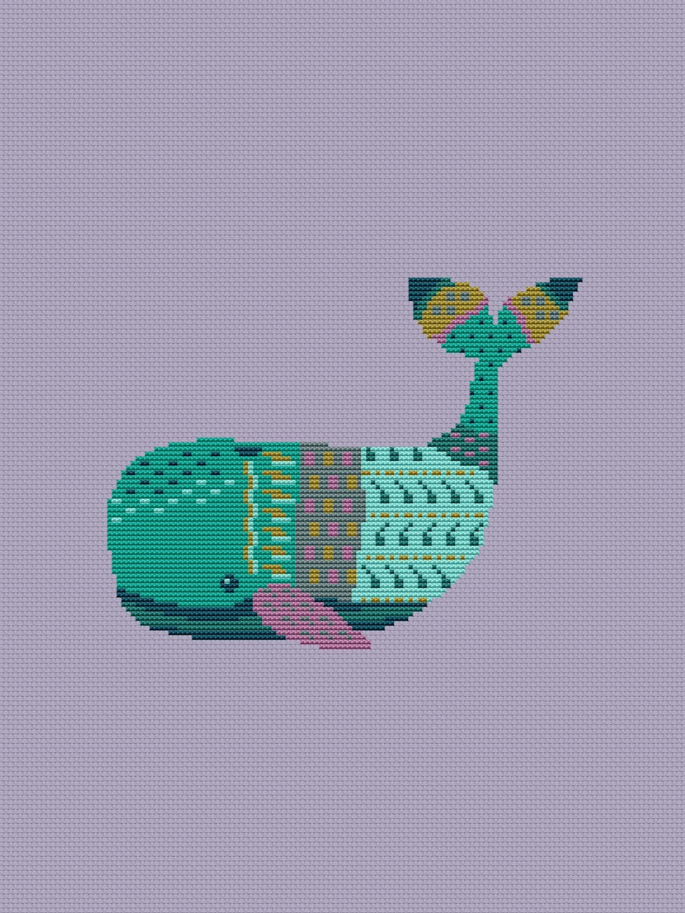 Magic Whale - cross stitch pattern