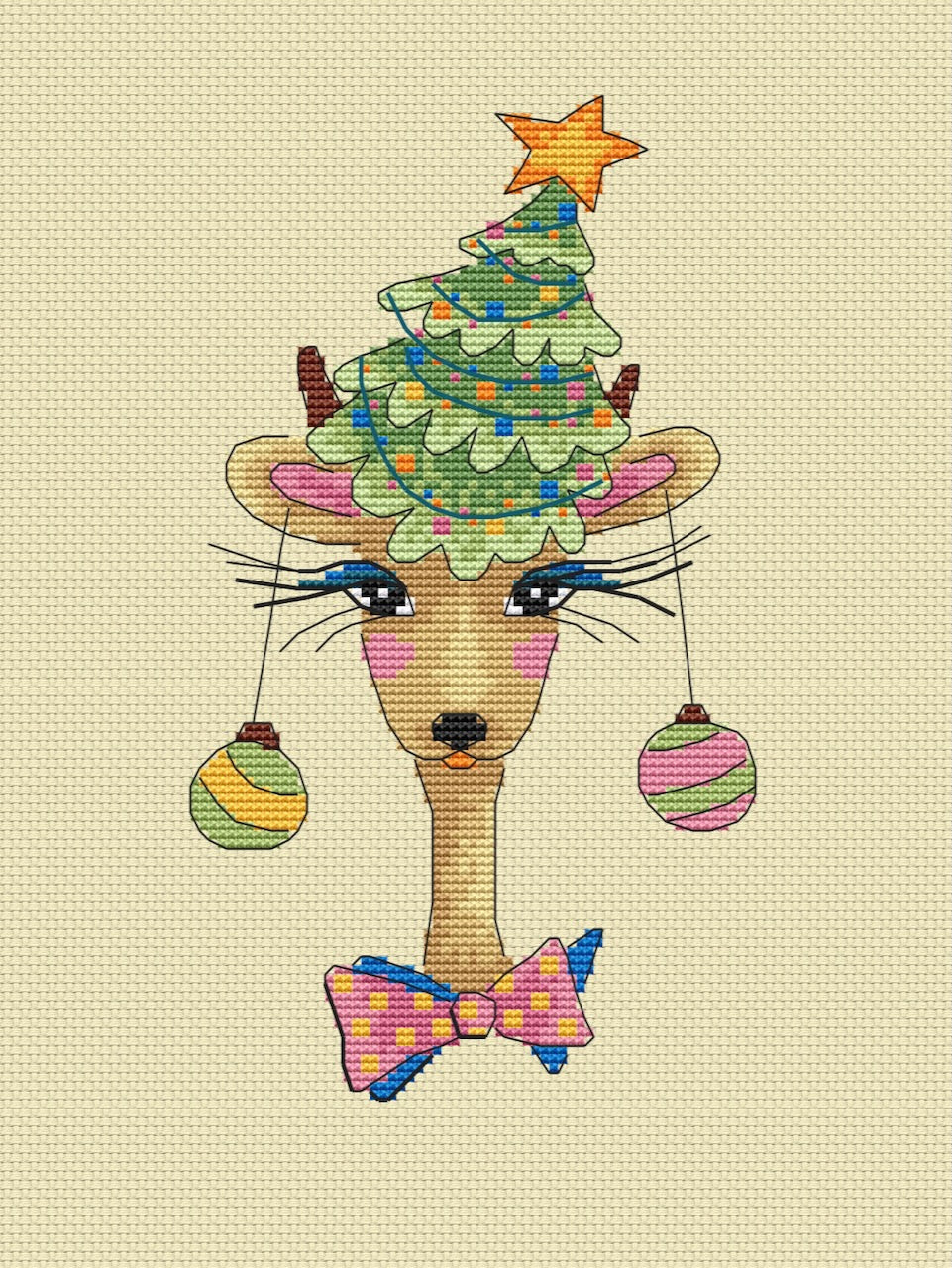 Deer cross stitch pattern