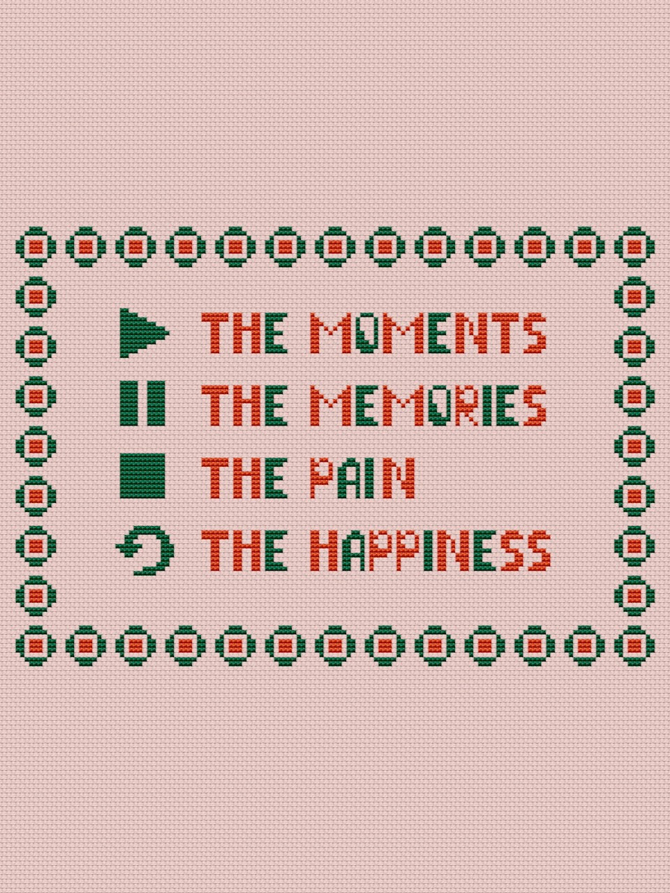 poster music cross stitch