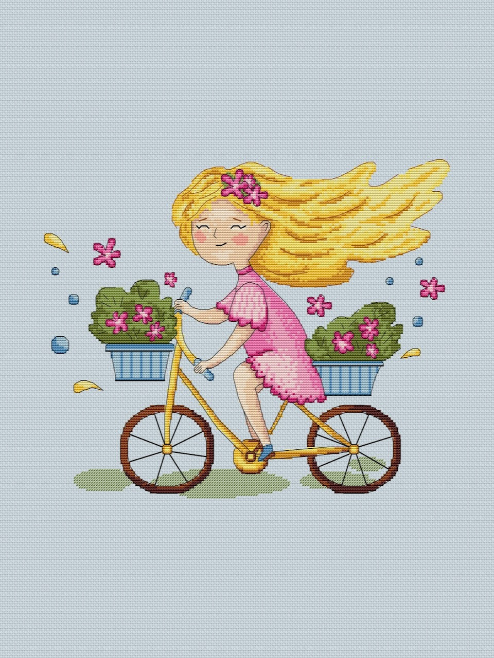 bike cross stitch pattern