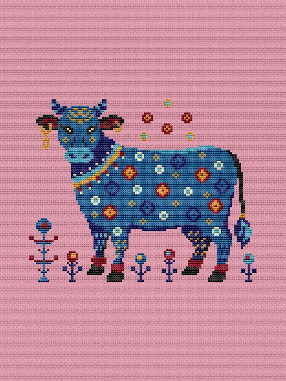 Cow - cross stitch pattern