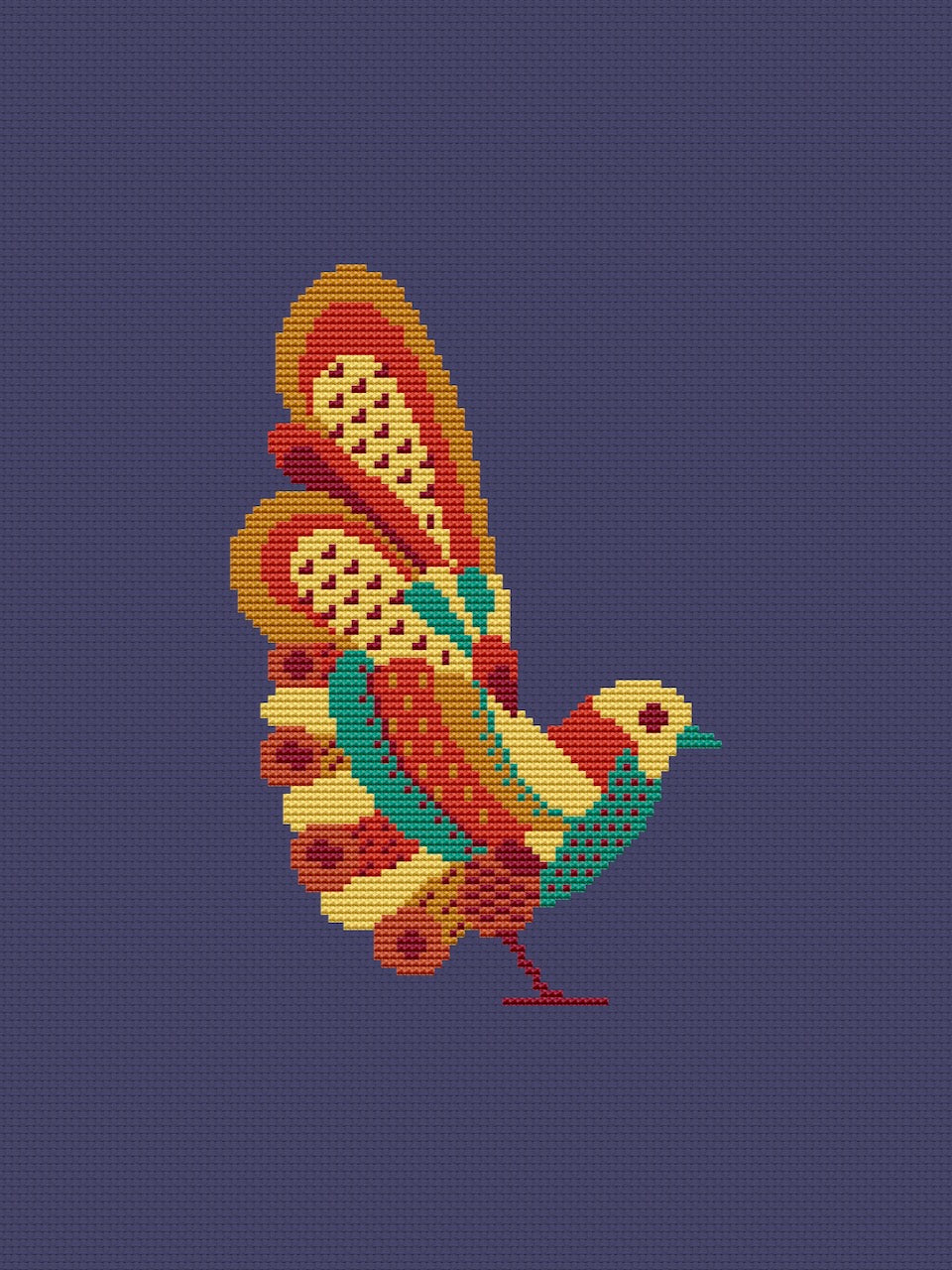 bird cross stitch pattern