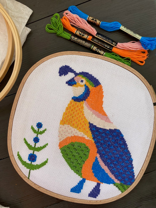 Quail - cross stitch pattern