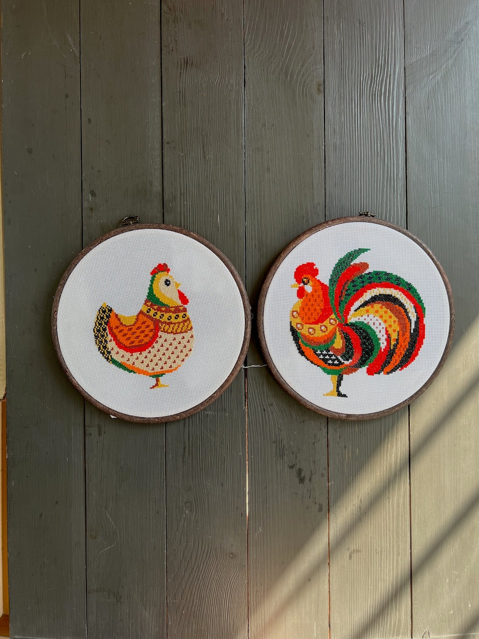rooster and hen counted chart