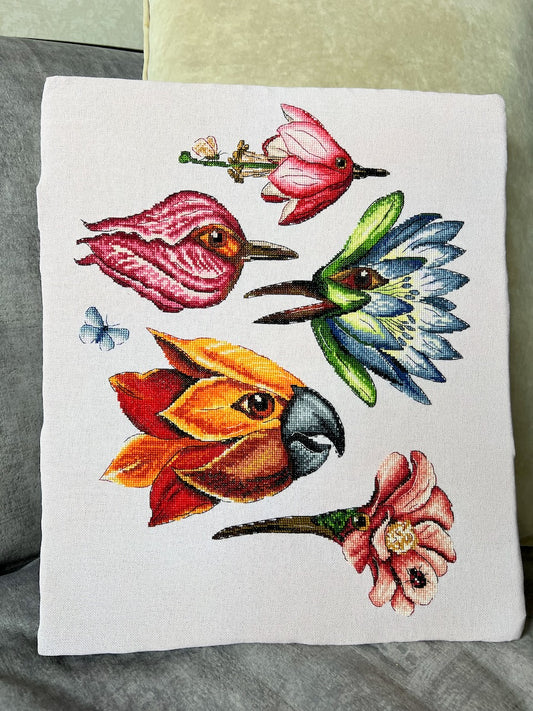 magic bird cross stitch pattern