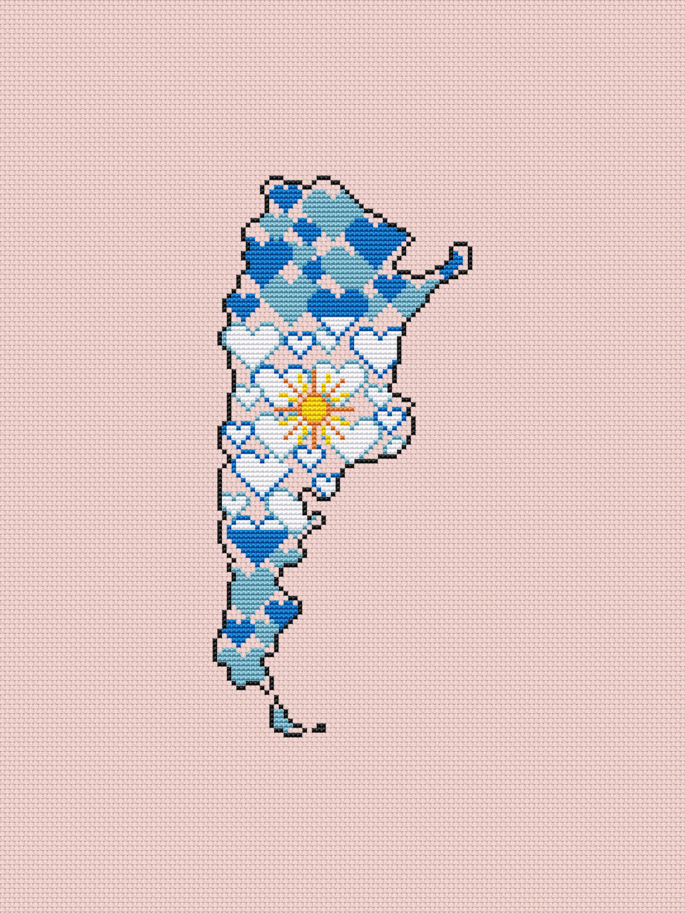 Argentina - cross stitch pattern PDF