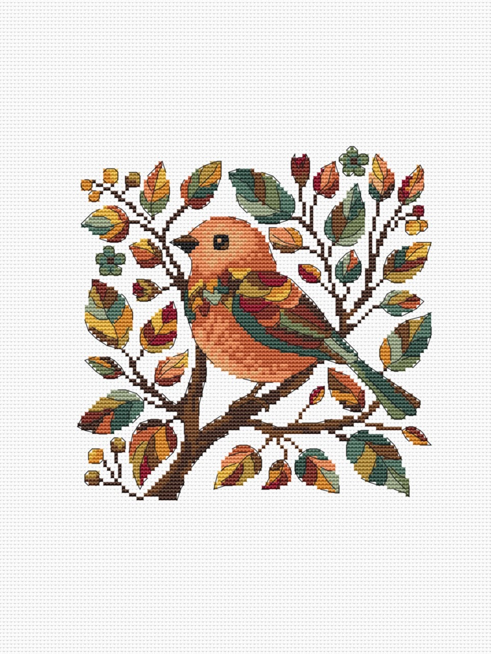 easy bird cross stitch pattern
