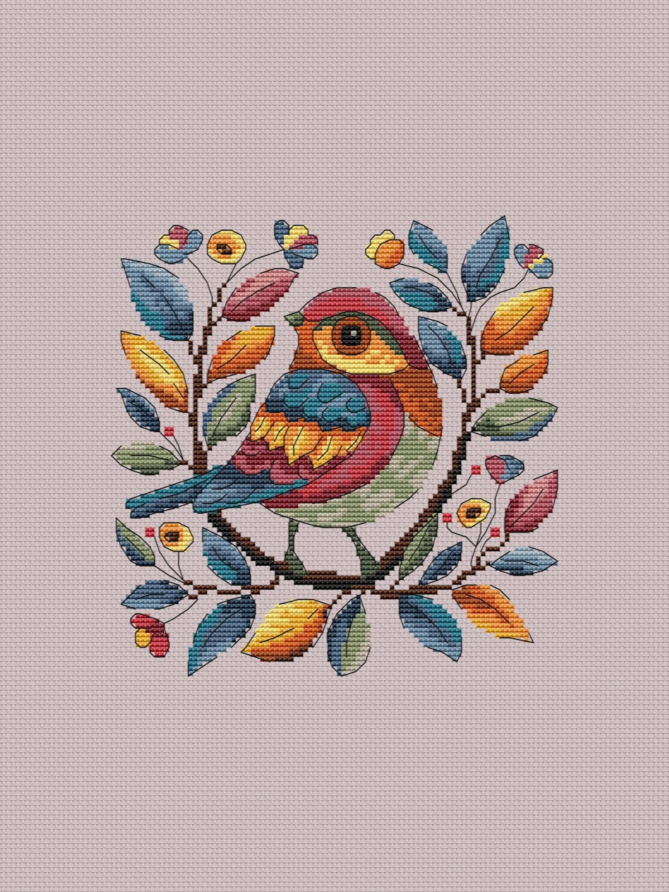 bird cross stitch pattern
