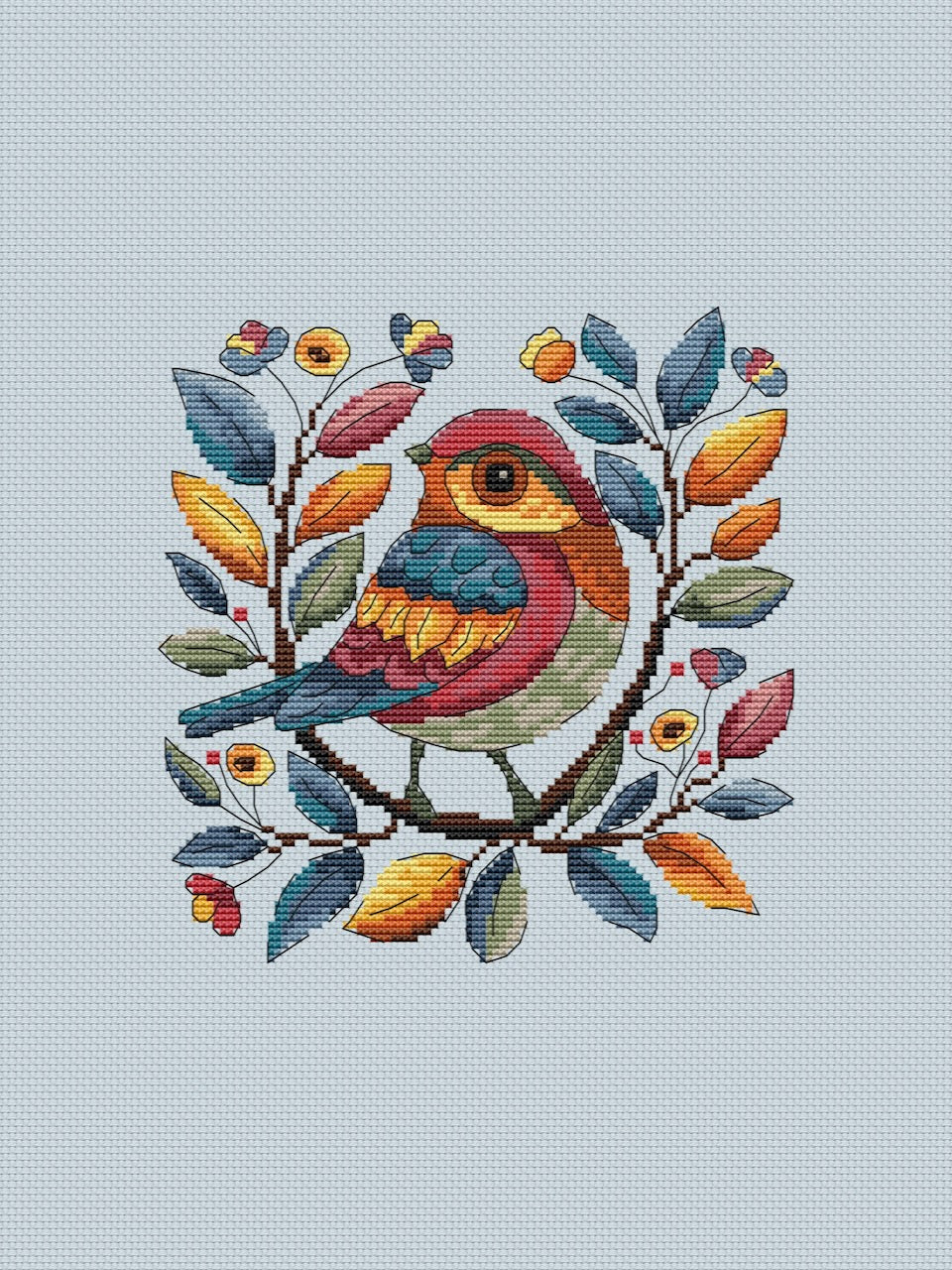 red bird counted chart