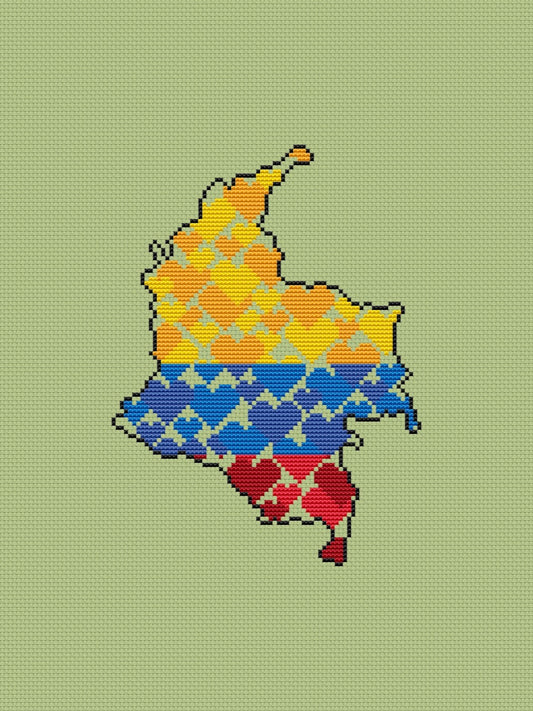 Colombia - cross stitch pattern