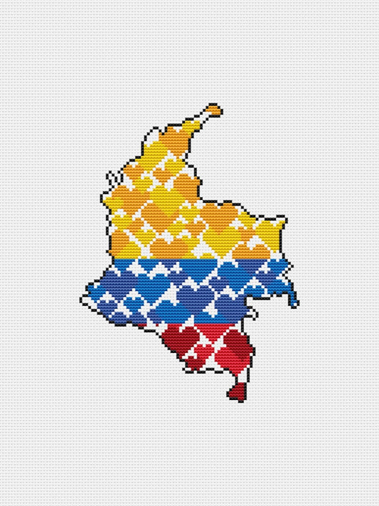 Colombia - cross stitch pattern
