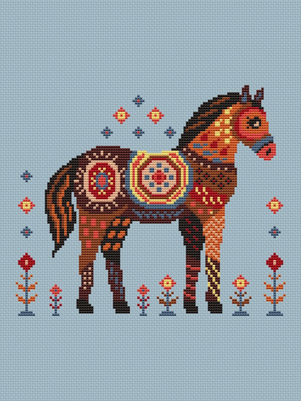 Dark Horse - cross stitch pattern