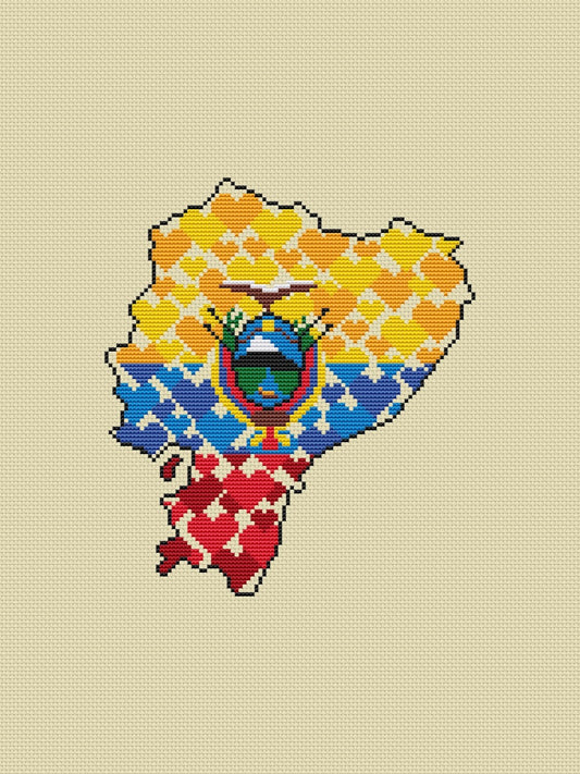 Ecuador - cross stitch pattern