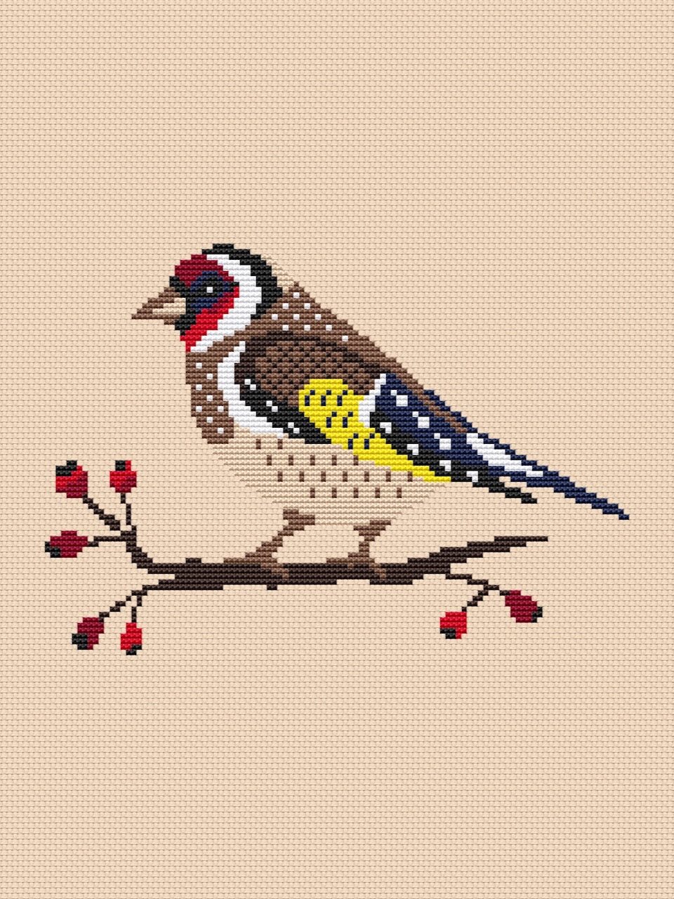 Goldfinch - cross stitch pattern