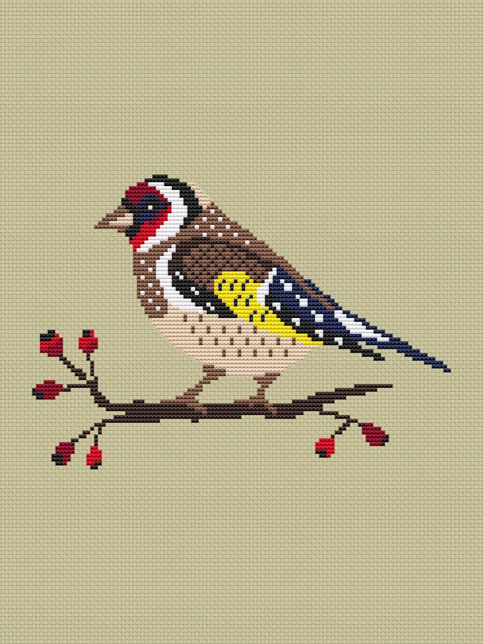 Goldfinch - cross stitch pattern