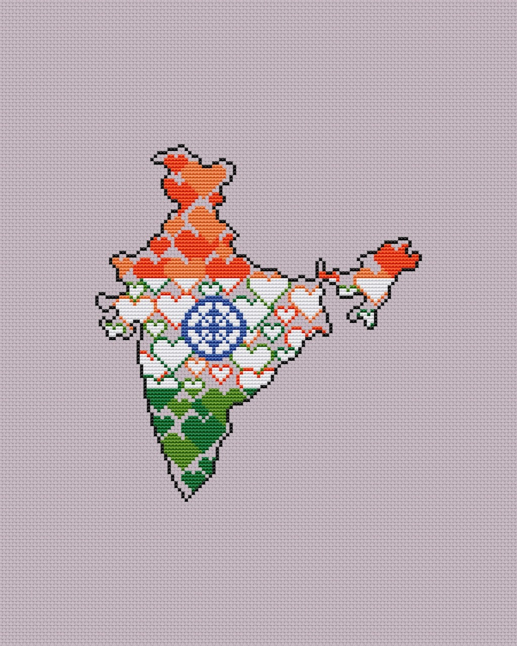 India cross stitch embroidery
