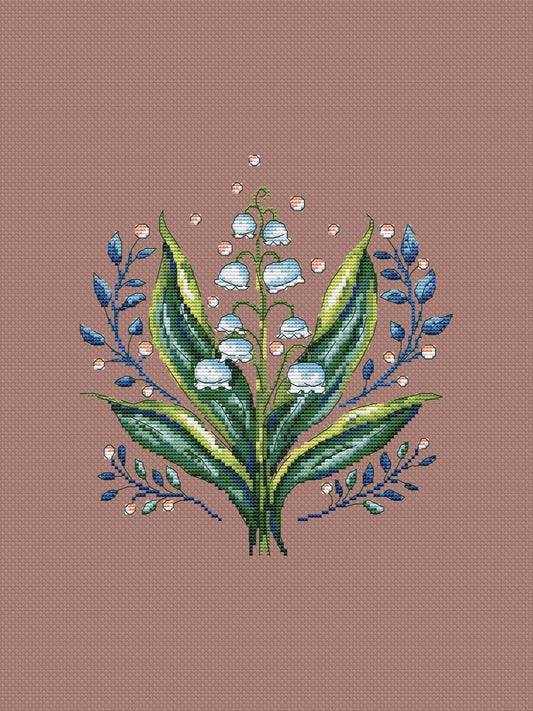 Lily of the valley - cross stitch pattern