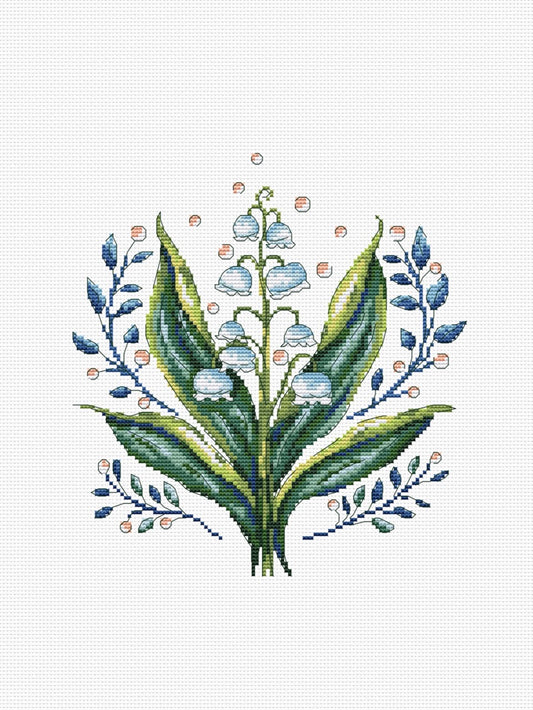 Lily of the valley - cross stitch pattern