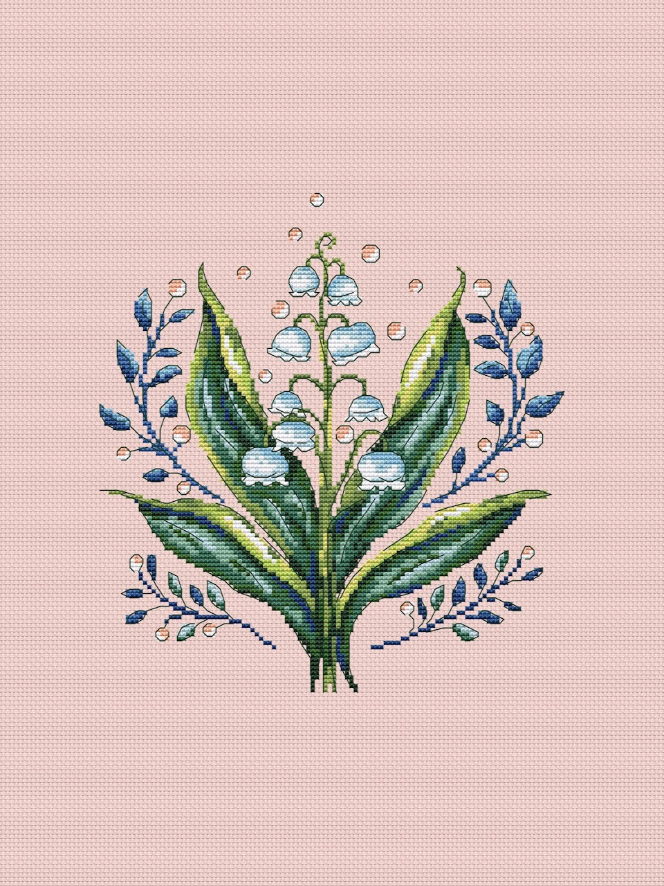 Lily of the valley - cross stitch pattern