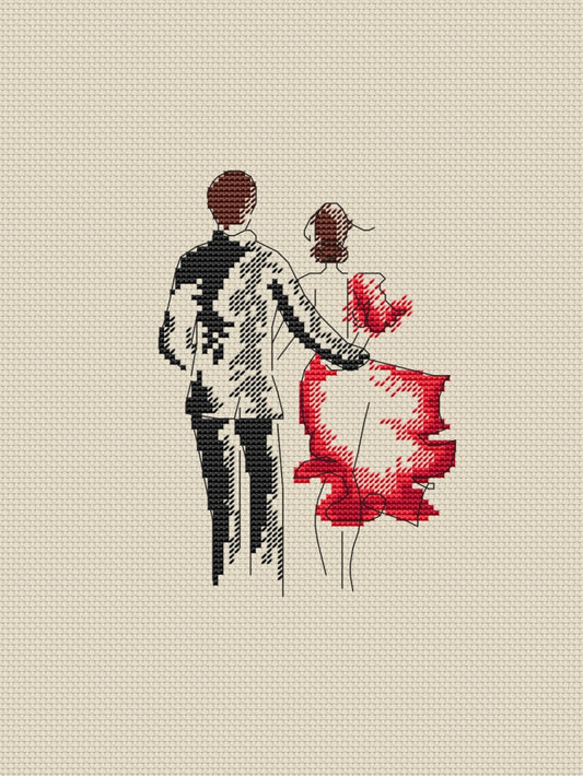 Romantic date - cross stitch pattern