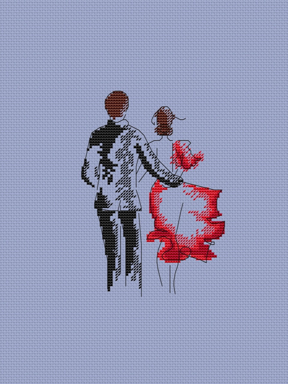 Romantic date - cross stitch pattern