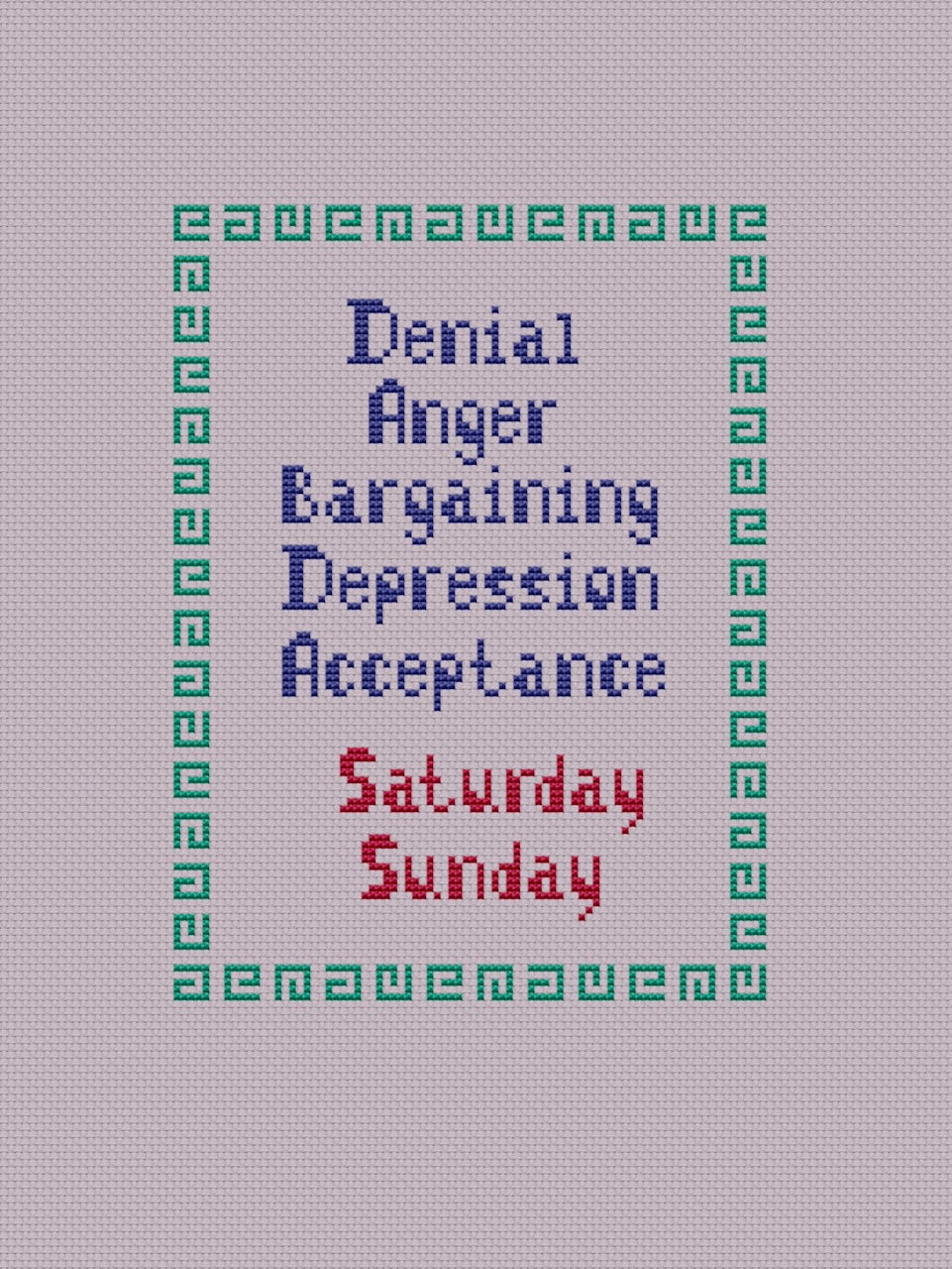 funny poster cross stitch pattern