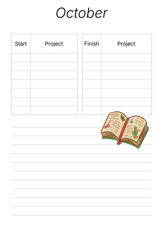 Embroiderer's Planner PDF - Cross Stitch Journal PDF Autumn