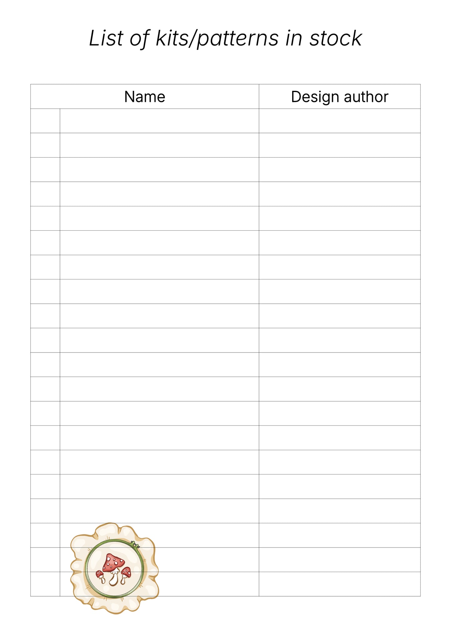Embroiderer's Planner PDF - Cross Stitch Journal PDF Autumn
